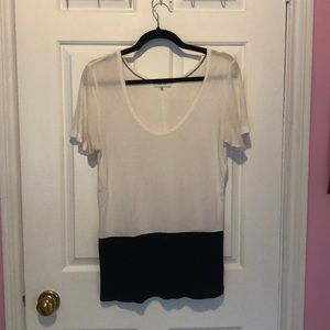 Babaton colour block scoop neck t shirt